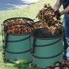 "Outsunny" sodo maišas 4x86L vandeniui atsparus sodo atliekų maišas su užtrauktuko dangčio rankenomis, tvirtas lapų maišas, savarankiškai pastatomi sodo maišai, daugkartinio naudojimo sodo atliekų maišai, skirti žaliosioms sodo atliekoms