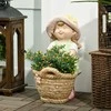Outsunny Sodo ornamentas "Mergaitė su vazonu", oro sąlygoms atspari sodo statula