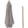 Outsunny sodo skėtis, 3 pakopų, apsauga nuo saulės, bambukas, 180g/m² poliesteris, pilkas, Ø2,5 x 2,3 m