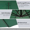 Outsunny Sodo skėtis su rankenėle, plieno rėmas ir poliesterio audinys, žalias, Ø2,95x2,45 m