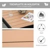Outsunny sodo stalas 4 asmenims, pietų stalas, aliuminis stalas, sodo baldai, poilsio baldai, lengvai prižiūrimas, plastikas, natūrali + juoda spalva, 80 x 80 x 74 cm