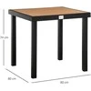 Outsunny Sodo stalas 4 asmenims, valgomojo stalas 80 x 80 x 74 cm