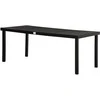 "Outsunny" sodo stalas 8 žmonėms valgomojo stalas aliuminio stalas sodo baldai svetainės baldai lengvai prižiūrimas plastikas juodas 190 x 90 x 74 cm