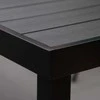 "Outsunny" sodo stalas 8 žmonėms valgomojo stalas aliuminio stalas sodo baldai svetainės baldai lengvai prižiūrimas plastikas juodas 190 x 90 x 74 cm
