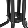 Outsunny sodo stalas apvalus balkono stalas metalinis apsauginis stiklas Ø60xH70cm sodo balkonas