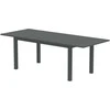 "Outsunny" sodo stalas, prailgintas aliuminis 160/220x90 cm Oro sąlygoms atsparus balkono stalas, neslidus bufeto stalas Stalas 6-8 žmonėms, lauko valgomojo stalas sode, terasoje, balkone, pilkas