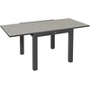Outsunny sodo stalas, valgomasis stalas 6 asmenims, terasos stalas, išskleidžiamas balkono stalas, apkrova iki 70 kg, aliuminis, pilkas, 81/162 x 80 x 75 cm
