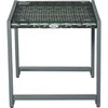 Outsunny® sodo stalas, šoninis staliukas su grūdinto stiklo stalviršiu, poliratanas + aliuminis