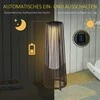 Outsunny Sodo šviestuvas, rotango saulės lempa, automatinis LED, 21,5 x 21,5 x 61 cm