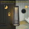 Outsunny Sodo šviestuvas su šviesos jutikliu, automatinis LED, juodas, 21,5 x 21,5 x 61 cm