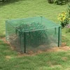 "Outsunny" sodo tinklas nuo vabzdžių užtrauktuko durelėms atsparus vėjui plienas žalias 1,25x1,25 m