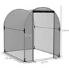 "Outsunny" sodo tinklo augalų apsaugos palapinės durų apsauga nuo vabzdžių plienas juodas 1,2x1,5x1,5 m