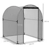 "Outsunny" sodo tinklo augalų apsaugos palapinės durų apsauga nuo vabzdžių plienas juodas 1,2x1,5x1,5 m