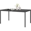 Outsunny Sodo valgomojo stalas 6 asmenims - tamsiai pilkas 145 x 90 x 74 cm