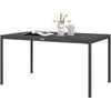 Outsunny Sodo valgomojo stalas 6 asmenims - tamsiai pilkas 145 x 90 x 74 cm