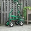 Outsunny Sodo vežimėlis su pasukama sėdyne, reguliuojamas aukštis 150 kg 81 x 44,5 x 46-59 cm