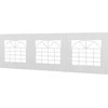 Outsunny Šoninė paviljono sienelė, 6 x 2 m, pakaitinė tentinė sienelė - balta