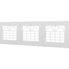 Outsunny Šoninė paviljono sienelė, 6 x 2 m, pakaitinė tentinė sienelė - balta