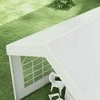 Outsunny Šoninė paviljono sienelė, 6 x 2 m, pakaitinė tentinė sienelė - balta