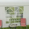 Outsunny Šoninė paviljono sienelė, 6 x 2 m, pakaitinė tentinė sienelė - balta