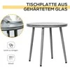Lauko baldų komplektas Outsunny Stilinga sėdimųjų vietų grupė 2 sodo foteliai Kavos staliukas Balkono baldų komplektas Plieninis rėmas Pilka spalva