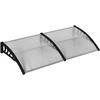 "Outsunny" stogelis lauko durims 200 x 96 x 27 cm stogelis su apsauga nuo UV spindulių, apsauga nuo lietaus, apsauga nuo saulės lauke, aliuminis, juodas