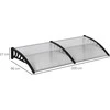 Outsunny stogelis durims 200 x 96 x 27 cm, apsauga nuo UV spindulių, lietaus ir saulės, aliuminis, juodas | Aosom