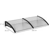 "Outsunny" stogelis lauko durims 200 x 96 x 27 cm stogelis su apsauga nuo UV spindulių, apsauga nuo lietaus, apsauga nuo saulės lauke, aliuminis, juodas