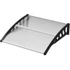Outsunny stogelis virš durų 103 x 96,5 x 27 cm, su apsauga nuo UV spindulių, lietaus ir saulės, aliuminis, juodas