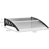 Outsunny stogelis virš durų 103 x 96,5 x 27 cm, su apsauga nuo UV spindulių, lietaus ir saulės, aliuminis, juodas