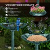 Pastatoma paukščių girdykla Outsunny, plastikinė paukščių vonia, šalčiui atsparus paukščių baseinėlis, žiemai pritaikyta girdykla laukiniams paukščiams, vandens dubuo, girdykla sodui, terasai ir balkonui, 49,5 x 38 x 81 cm, tamsiai žalia