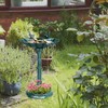 Pastatoma paukščių girdykla Outsunny, plastikinė paukščių vonia, šalčiui atsparus paukščių baseinėlis, žiemai pritaikyta girdykla laukiniams paukščiams, vandens dubuo, girdykla sodui, terasai ir balkonui, 49,5 x 38 x 81 cm, tamsiai žalia