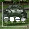"Outsunny" stovyklavietės lova 4 in 1 su palapine, miegmaišiu, sulankstoma, tamsiai žalia