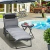 "Outsunny" stovyklavietės lova, stovyklavietės gultas, stovyklavietės lova su krepšiu, reguliuojama sulankstoma lova su pagalve sode, balkone, iki 120 kg, šviesiai pilka, plienas, poliesteris, 58 x 189 x 32,5 cm