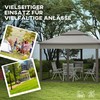 Surenkamas paviljonas Outsunny, sodo palapinė su šoninėmis sienelėmis, pop-up palapinė, šviesiai pilka, 3,25 x 3,25 x 2,65 m