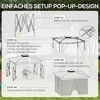 Surenkamas paviljonas Outsunny, sodo palapinė su šoninėmis sienelėmis, pop-up palapinė, šviesiai pilka, 3,25 x 3,25 x 2,65 m