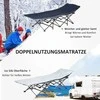 "Outsunny" sulankstoma stovyklavimo lova sulankstoma stovyklos lova sulankstoma lovelė su pagalve šoninis kišeninis čiužinys svečių lova pakraunama iki 150 kg keliaujant lauke Oksfordas tamsiai mėlyna 188 x 64,5 x 53 cm