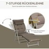 Outsunny Sulankstomas saulės gultas, reguliuojamas su pagalvėle