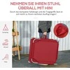 „Outsunny“ sulankstomas gultas, sodo gultas, kėdė su 5 padėčių reguliuojamu atlošu, oro sąlygoms atsparus kempingo gultas, sodo kėdė, išlaikanti iki 120 kg svorį, skirta sodui, atostogoms, laukui, paplūdimiui, baseinui, vyno raudona
