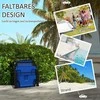 Outsunny sulankstomas gultas su anga skaitymui, pagalve, kėdė su 4 padėčių reguliuojamu atlošu, atsparus oro sąlygoms kempingo gultas, išlaikantis iki 120 kg svorį, sodui, paplūdimiui, baseinui, tamsiai mėlynas