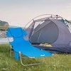 "Outsunny" sulankstomas sodo gultas su skaitymo langeliu, galvos pagalvėle, 5 padėčių reguliuojamu atlošu, oro sąlygoms atsparus kempingo gultas, maksimali apkrova 120 kg, skirtas sodui, paplūdimiui, baseinui, mėlynos spalvos