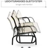 Outsunny Supamasis sodo suoliukas, kreminis 120 x 70 x 85 cm