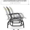 Outsunny Supamasis suolas su 2 sėdimomis vietomis - Pilka 120 x 70 x 85 cm