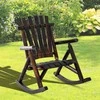 Outsunny Supamoji kėdė su porankiais, medžio masyvas 97 x 69 x 93 cm