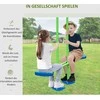 "Outsunny" sūpynės 3 sūpuoklių komplektai su 2 sūpynėmis ir veidas į veidą Matmenys 2,8L x 1,4W x 1,78H m Epoksidinis metalas Antikorozinė PE Žalia Mėlyna