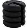 Outsunny Švenčių palapinės svoris, paviljono svoris iki 5kg, HDPE plastikas, juodas, Ø25x6cm