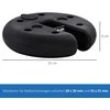 Outsunny Švenčių palapinės svoris, paviljono svoris iki 5kg, HDPE plastikas, juodas, Ø25x6cm