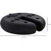 Outsunny Švenčių palapinės svoris, paviljono svoris iki 5kg, HDPE plastikas, juodas, Ø25x6cm