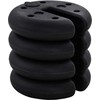 Outsunny Švenčių palapinės svoris, paviljono svoris iki 5kg, HDPE plastikas, juodas, Ø25x6cm