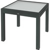Outsunny Table Extensible de Jardin Grande Taille Matmenys: 160L x 80W x 75H cm Aliuminis Tamsiai pilka Grūdinto stiklo stalviršis Skaidrus